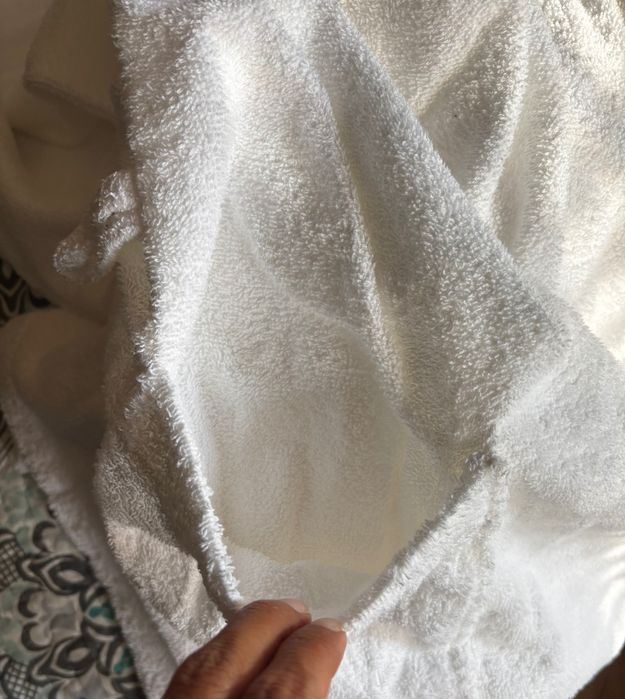 Halat de baie hotelier premium unisex,  100% bumbac, alb