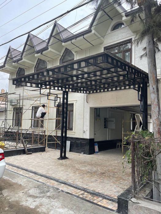 Навес Хай тек,Ковка,Перила