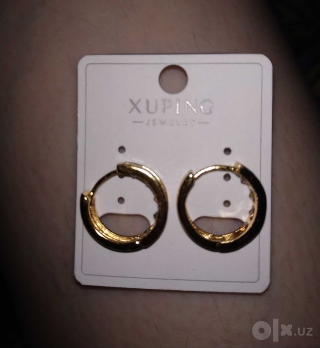 Серьги Xuping, с разноцветными фианитами