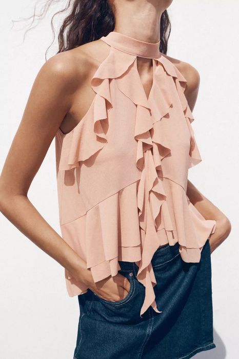 Топ Zara розовый