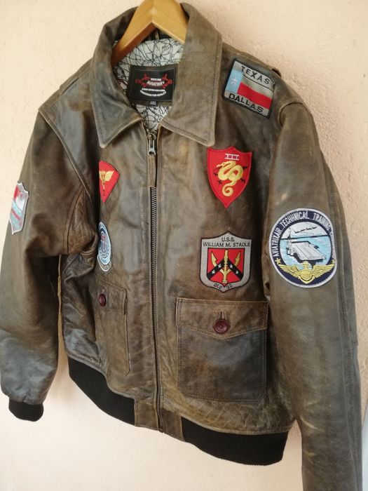 Geaca piele bărbati Aviator Aviatrix XL