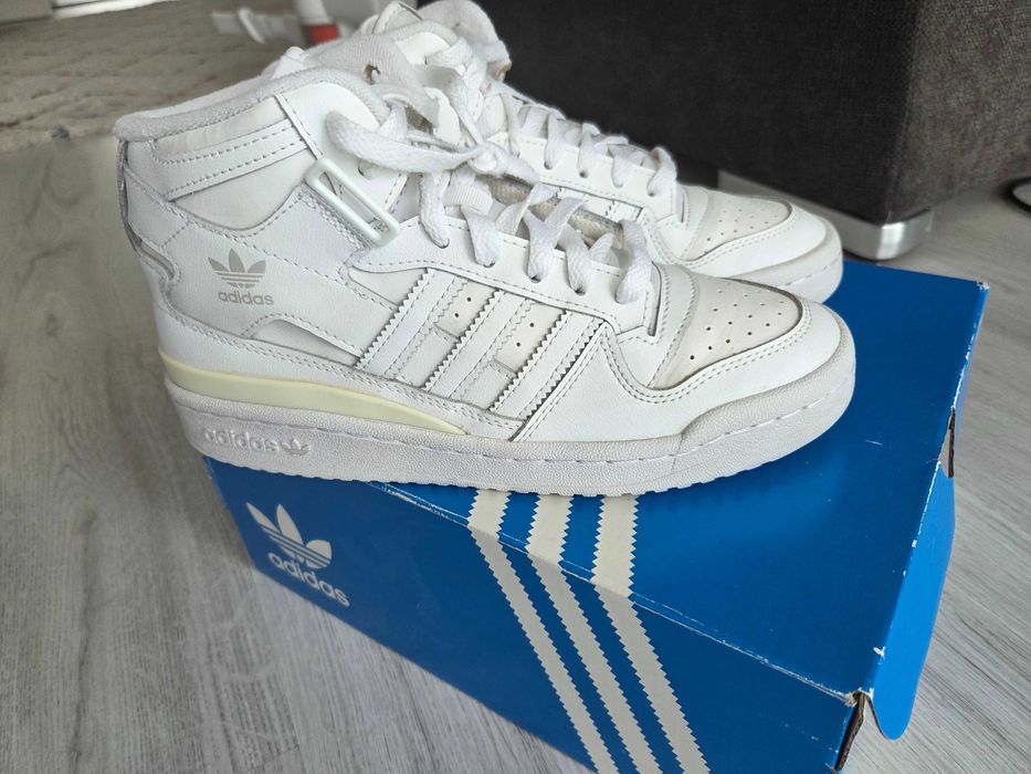 Adidas Forum Mid J albi, marime 37 1/3