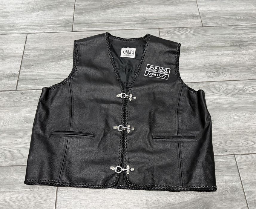 Vestă moto piele gaudi 4XL