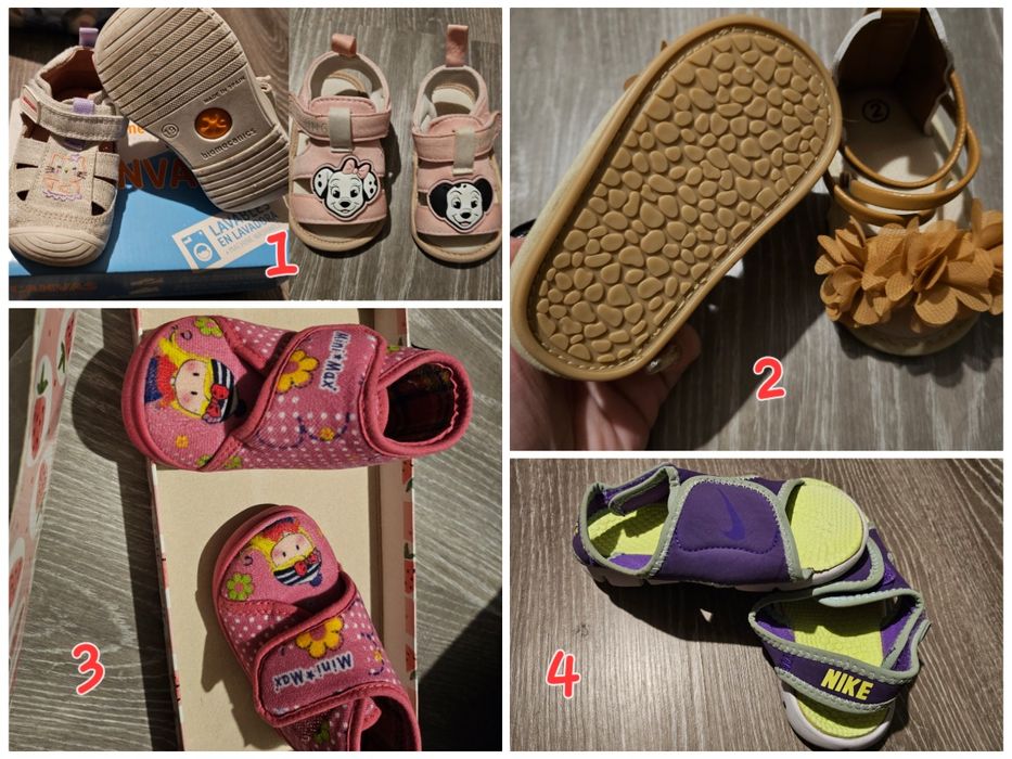 Продавам сандали и платненки за момиченце, номера 19, 21, 25