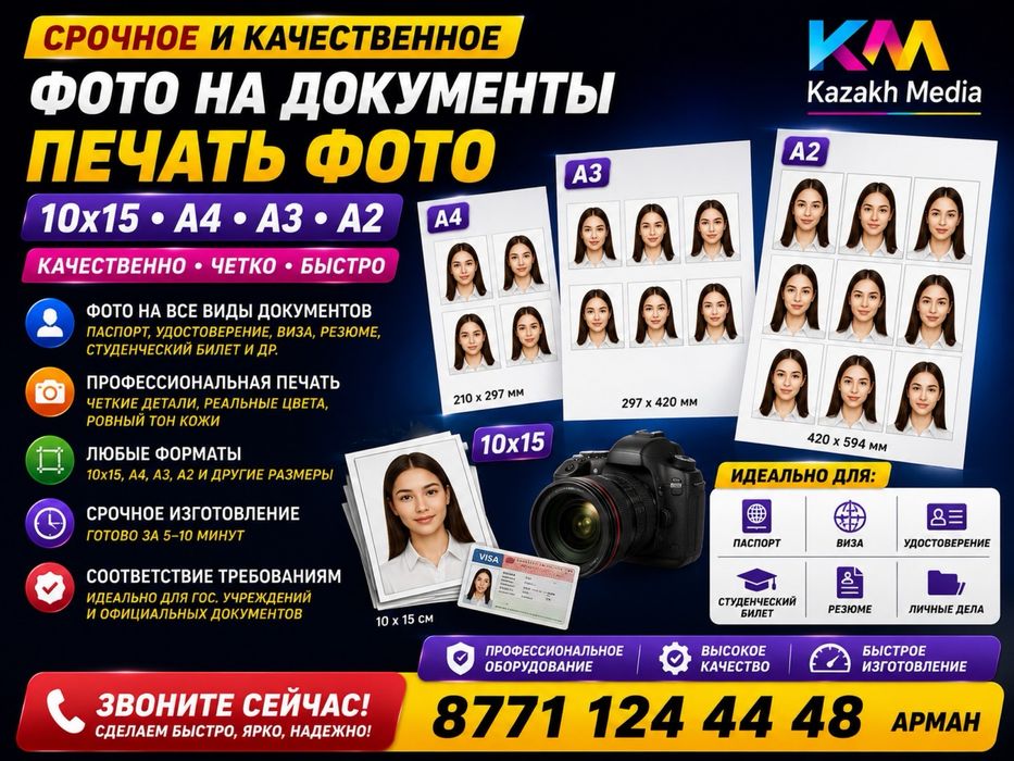 Распечатка фото на документы