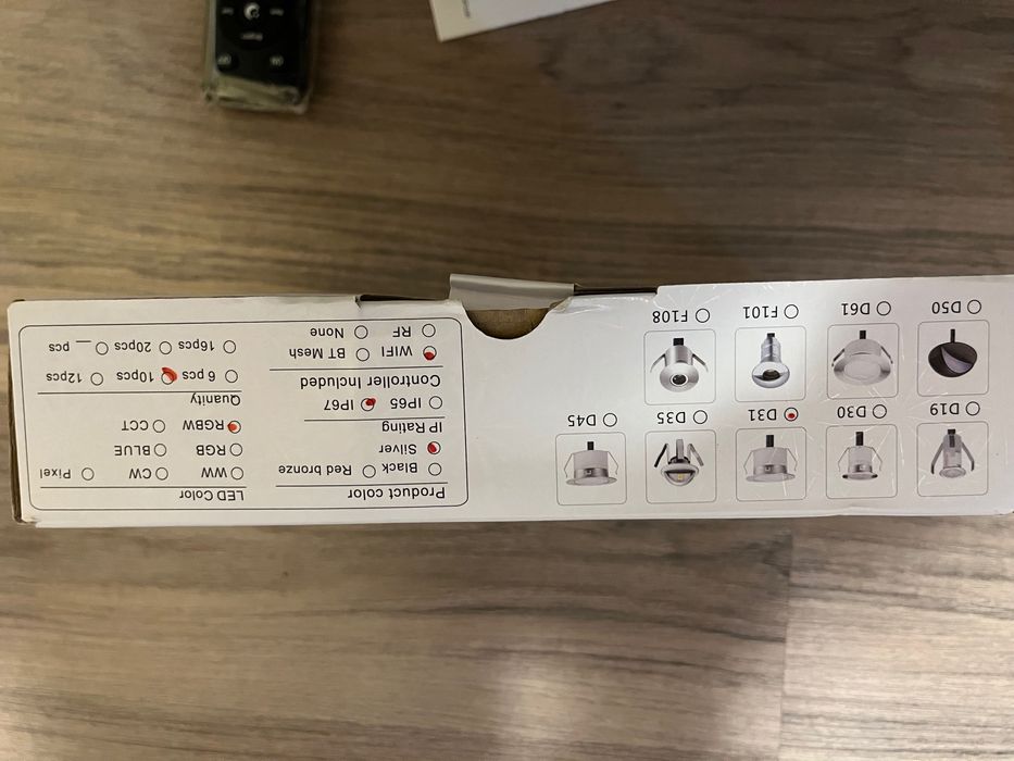 LED Вградено Осветление за Стълби/Тераса - 12V DC, RGB и Топло Бяло