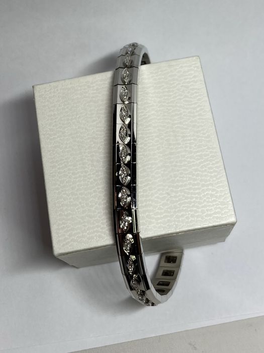 Bratara aur alb 18kt.cu diamante 0.50ct