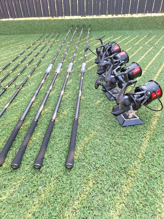 Set 4 Lansete FL FLX20 + 4 mulinete Fl 14000 Ultra Cast Carbon