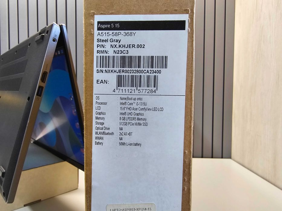 ПРОДАМ Acer Aspire 5 Ноутбук Core™ i3-1315U 13-ПОКОЛЕНИЯ (8GB/512SSD).