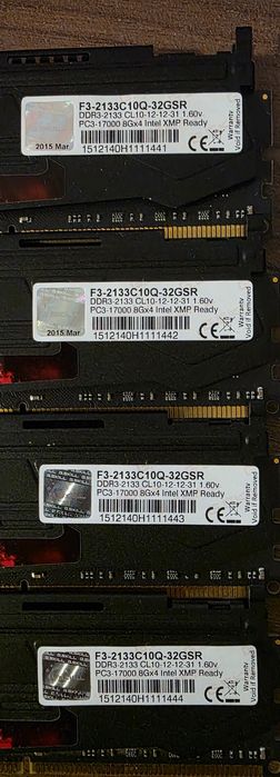 Кит 32GB (4x8GB) DDR3 2133MHz G.SKILL Sniper (CL10) - Фабричен Quad Channel