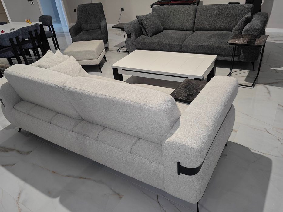 Два дивана троика, кресло и табуретка.