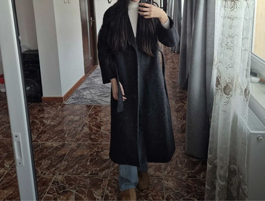 Палто букле дълго дебело зимно