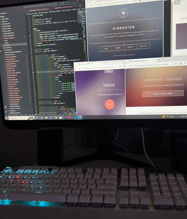 Разработка, создание сайтов под ключ. Работа в VSCode. Сопровождение.