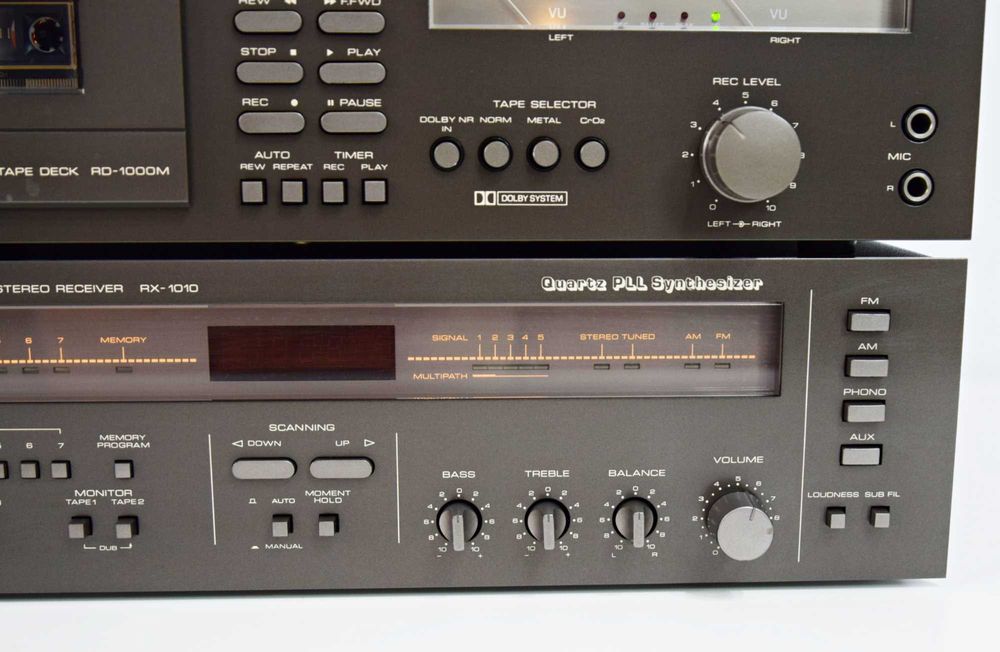 Linie Rotel amplificator RX-1010 + egalizator RE-1010 + deck RD-1000M