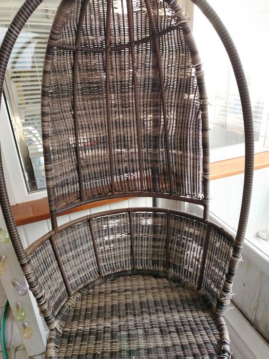 Люлка градинска метал и ратан 2м на 85см