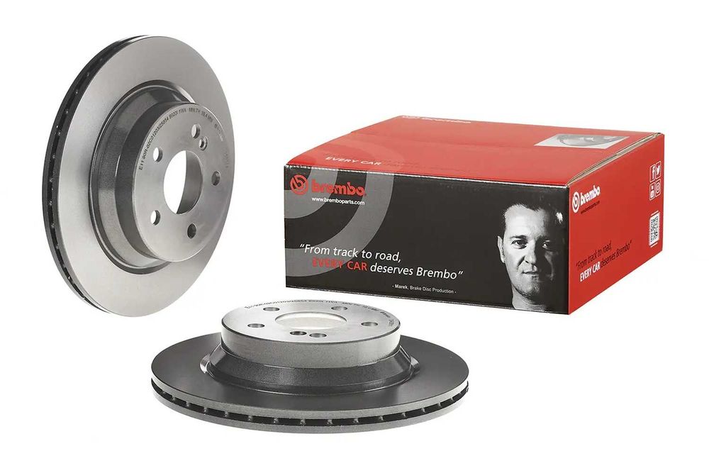 Чисто нови вентилирани задни дискове Brembo (09.A358.11) за Mercedes E-класа, CLS, GLK и др.