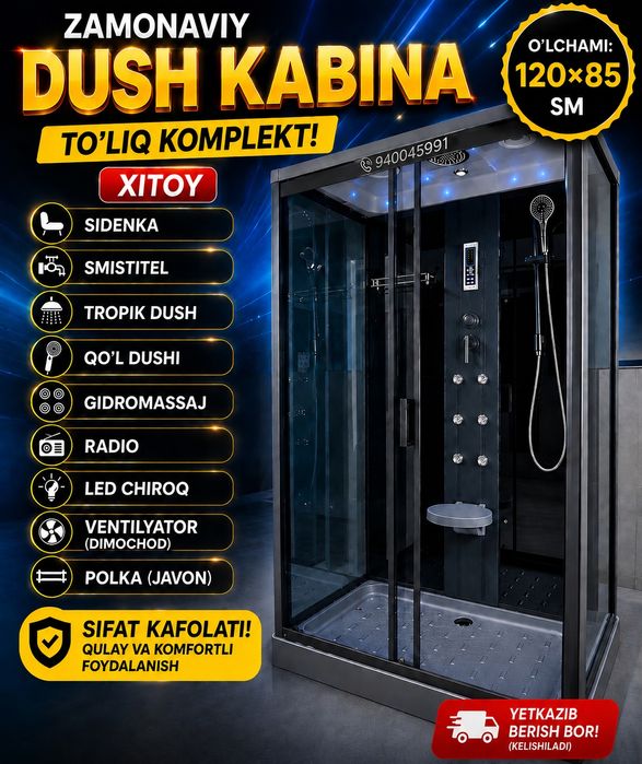 Dush kabina 120x85sm