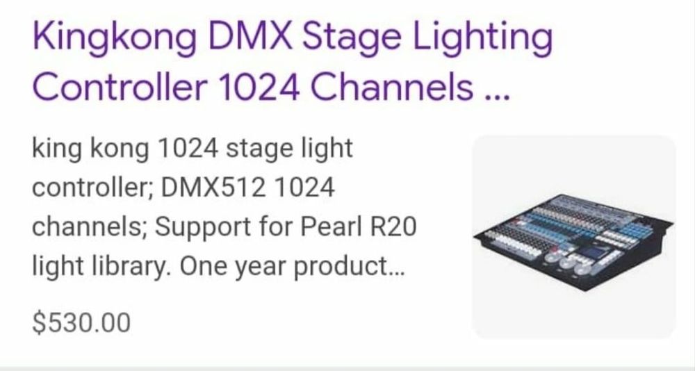 Controler de iluminat scena kingkong dmx noua