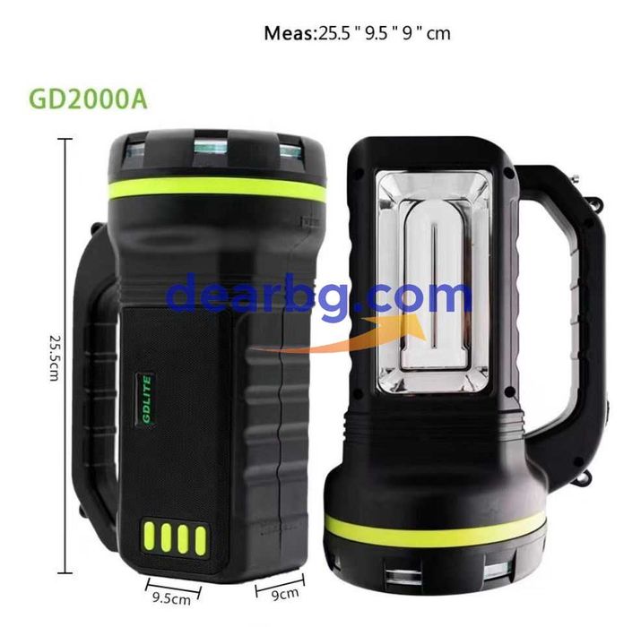 Соларна система с 3 лампи и радио GDLITE GD-2000A, комплект за къмпинг