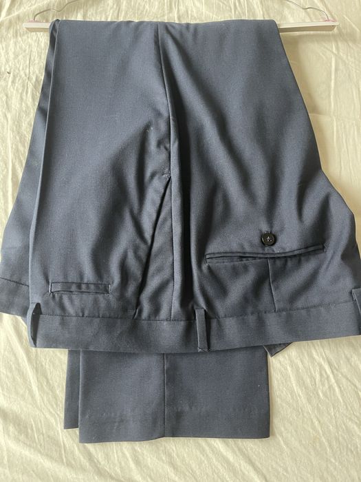 Мъжки костюм Reserved, EUR 54, slimfit, син, 3 копчета, вискоза