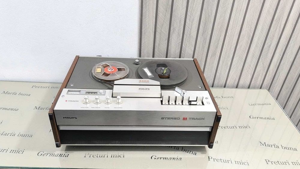 Magnetofon Philips 4404 Vintage cu bandă pe role – Retro, Colecție