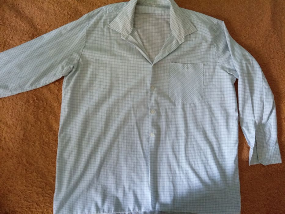 Мъжка риза с дълъг ръкав карирана