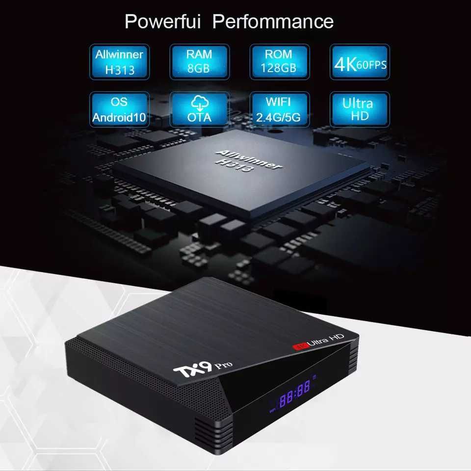 TX9 Pro 4k Ultra HD 8GB RAM + 128GB ROM Android 12.1 Smart TV Box