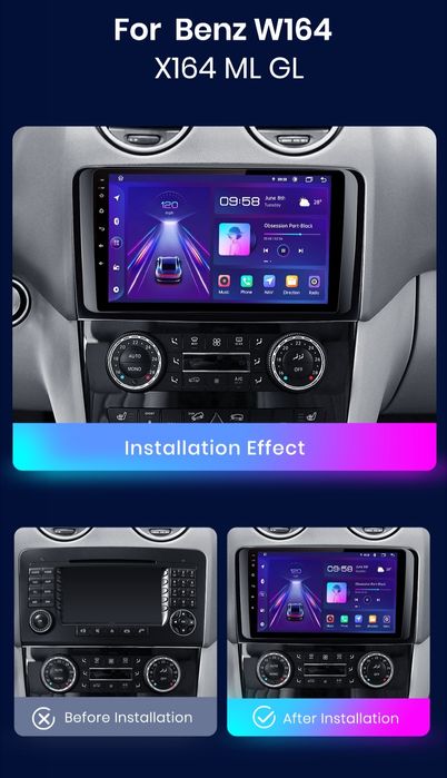 Navigatie Android dedicata Mercedes-Benz ML GL Class W164 (2005-2012)