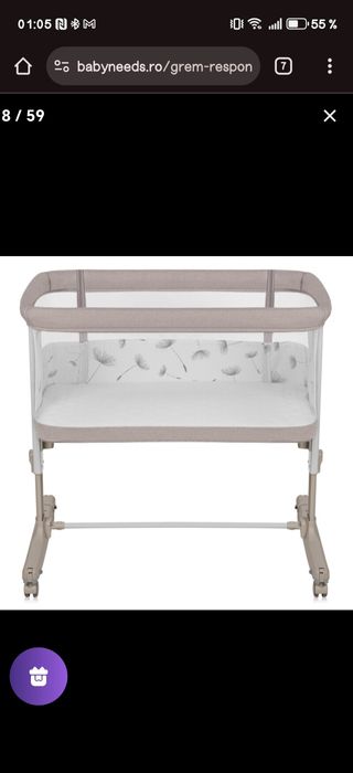 Pătuț co-sleeper Lionelo