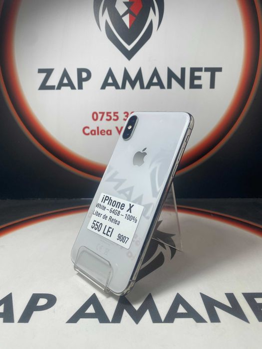 Zap Amanet Vitan - iPhone X - White - 64Gb -100%