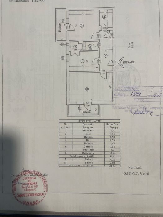 Apartament  58mp, decomandat, 2 cam, langa Penny