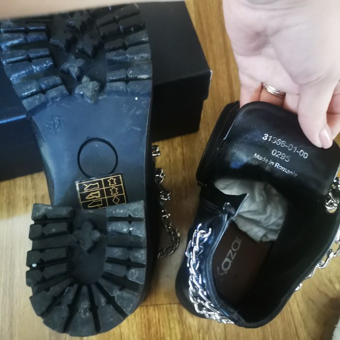 Ghete cu lanț, piele naturala