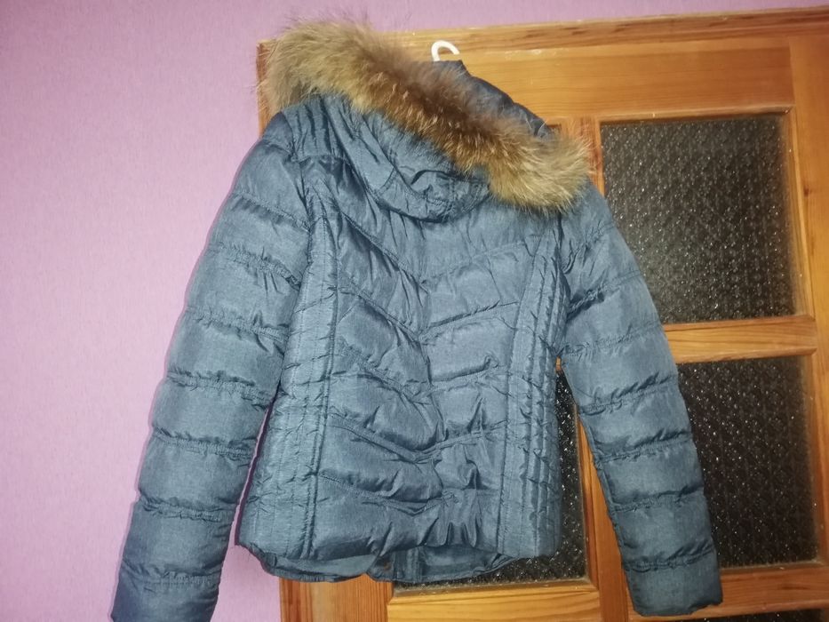Дамско зимно яке с естествен пух