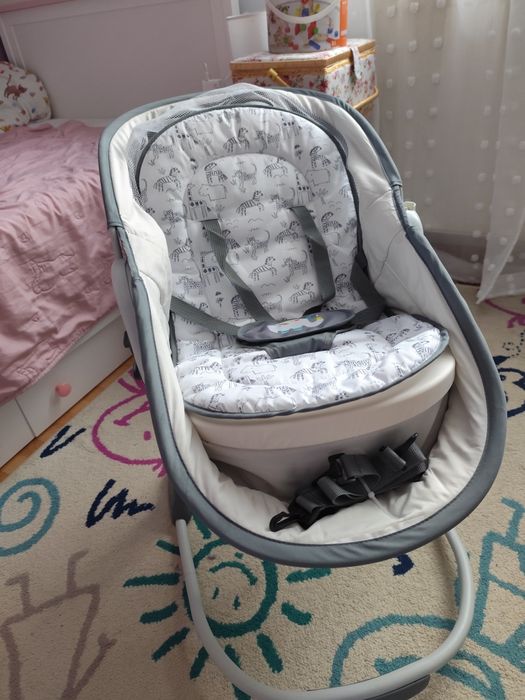 Leagan si Patut Multifunctional, MASTELA, 6-in-1 pentru Bebelusi, gri