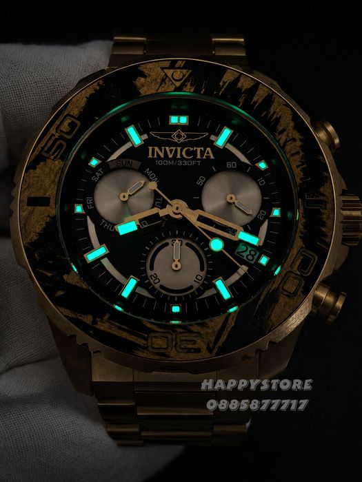 INVICTA Carbon Hawk Gold 48 mm, Инвикта нов мъжки часовник