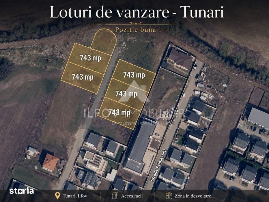 Lot teren casa Tunari 743mp