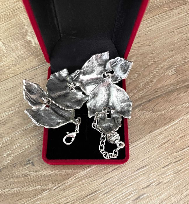 Brățară gablonz reglabilă, model frunze