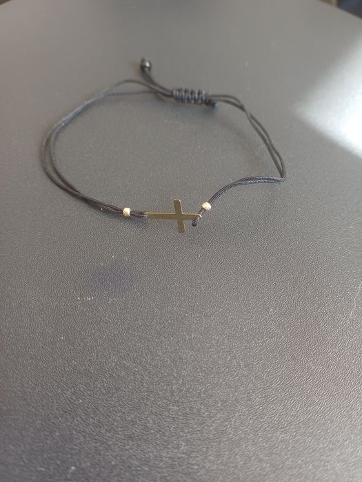 Bratara pe șnur de aur de 14k