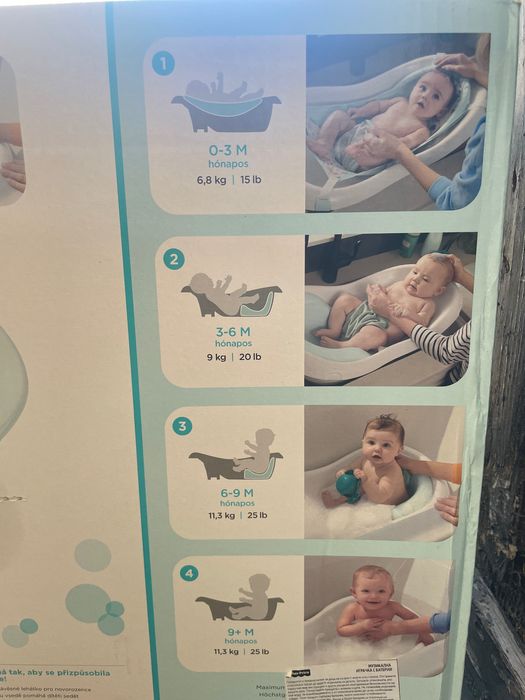 Бебешка вана за къпане Fisher Price с изход за оттичане - 4 в 1