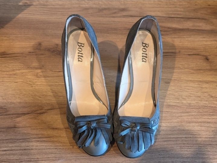 Pantofi cu toc din piele naturala Botta marimea 38