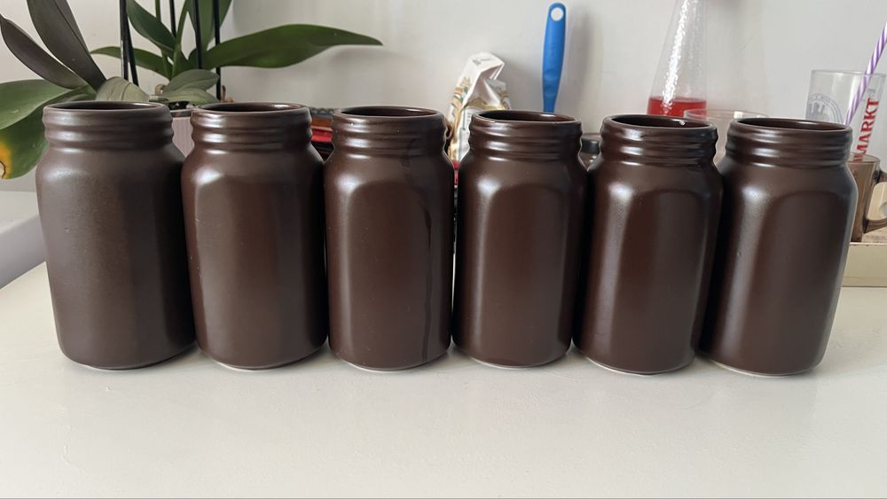 Halbe ceramice maro