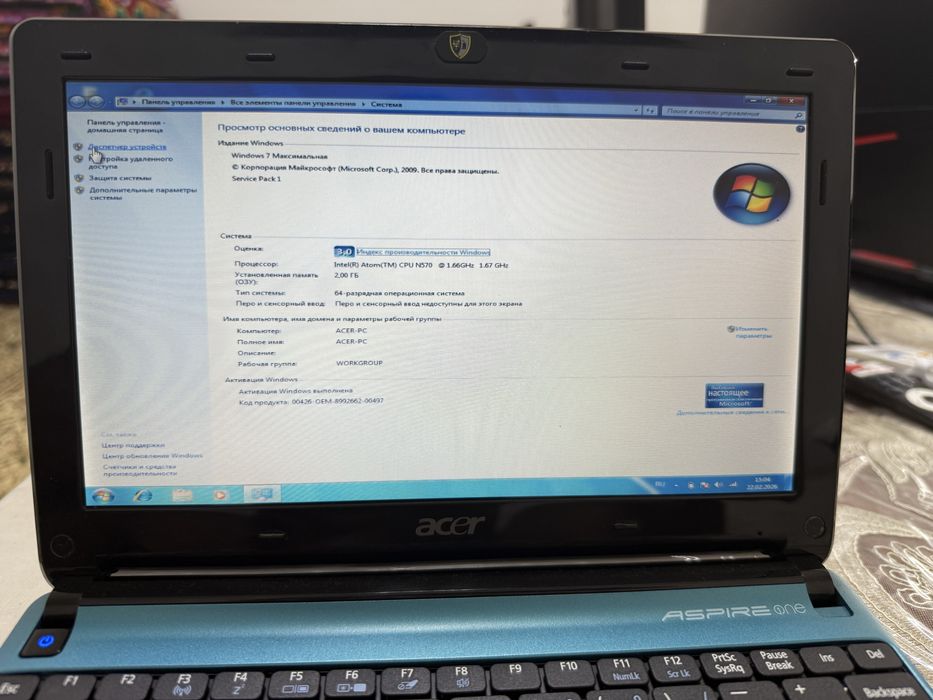 Продам нетбук ACER D257 состояние идеально