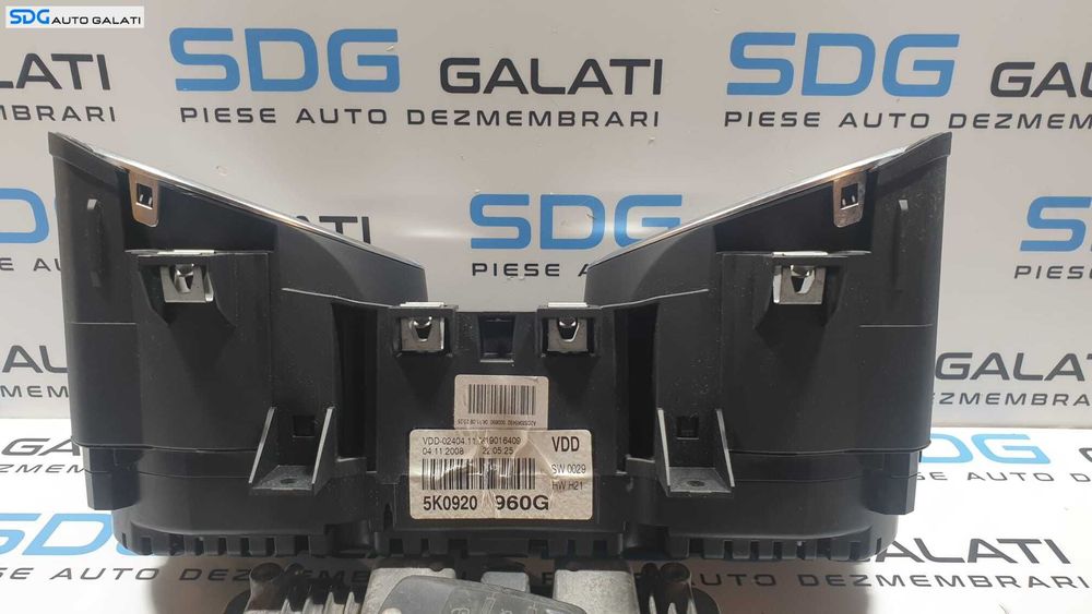 Kit Pornire ECU Calculator Motor Cip Cheie Ceas Bord cu Imobilizator Volkswagen Golf 6 2.0 TDI CBAB 2008 - 2014 Cod 03L906022LA 03L906022G 0281015476 5K0920960G [L2261]