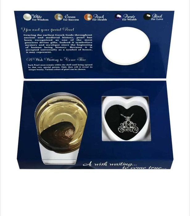 Колие с естествена перла в мида