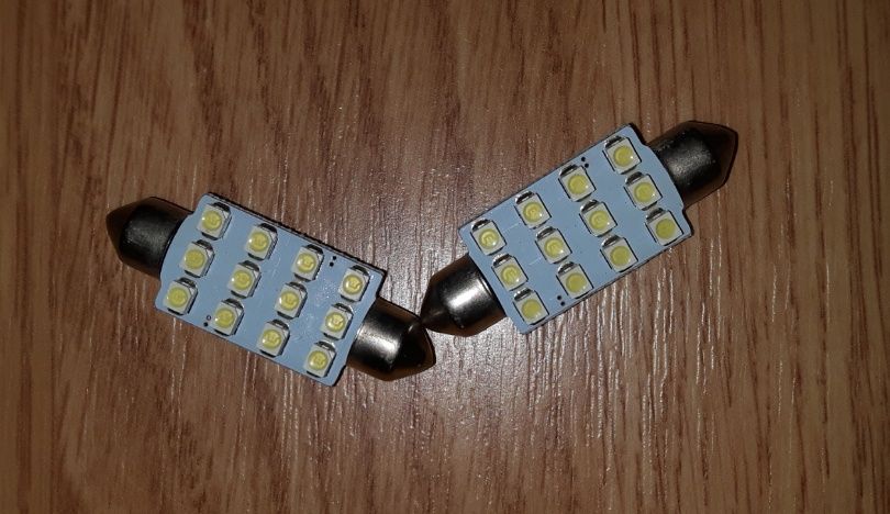 Bec LED numar C5W 12V 41mm 12 LED SMD 3528 1210 Car Dome Light Festoon