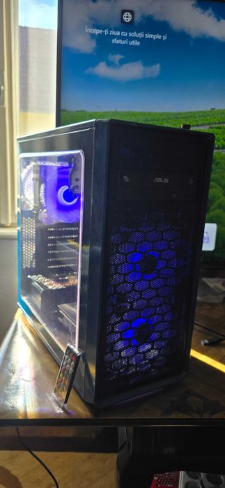 vând Unitate PC Gaming/Office – Intel i7-6700K 4.00GHz, 8GB RAM, 522GB, Lumini RGB + Telecomandă