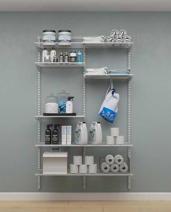 Икономични модулни гардеробни системи НАЛИЧНИ-бял метал-60/120/180см.