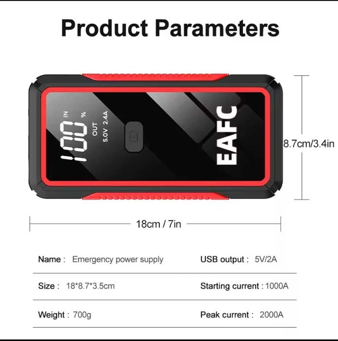 Starter Auto 2000A multifunctional