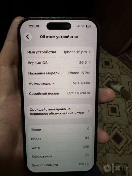 Iphone 15 pro 680$ ideal holatda
