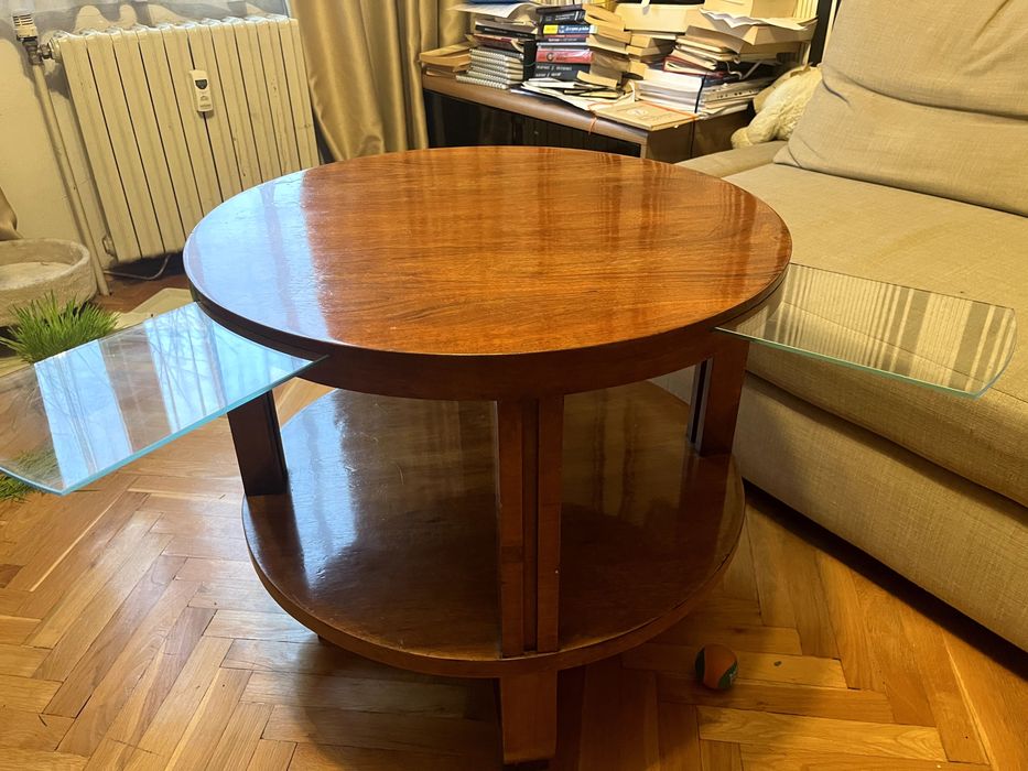 Маса холна на две нива, помощна масичка, за кафе, книга, компютър